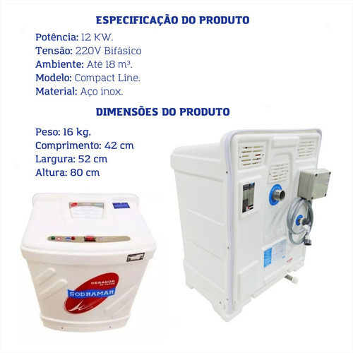 Sauna A Vapor 12kw Quadro Analógico, Kit Instalação, 2 Lumin