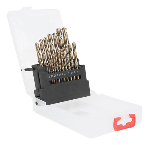 Juego De Brocas Helicoidales, 19 Unidades, M35, Con Contenid