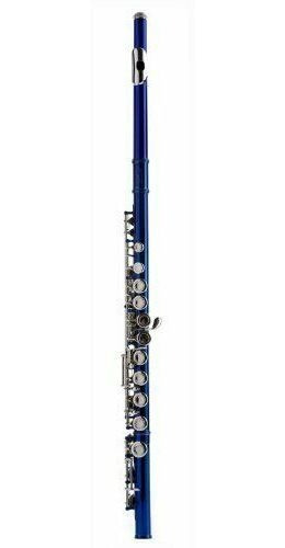 Flauta C De Hoyos Cerrados Color Azul Con Estuche Hawk
