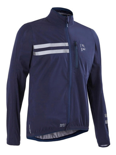 Chaqueta Impermeable Ciclismo Hombre Triban Azul Marino