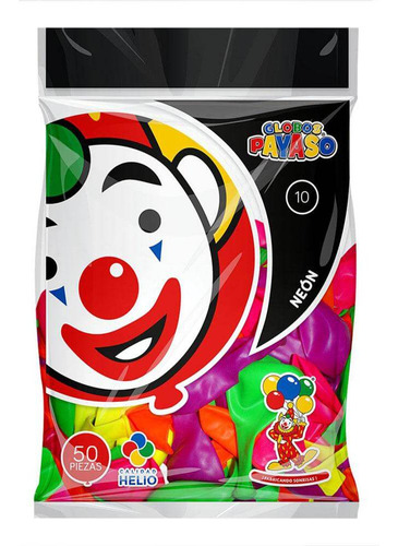 Bolsa C/100 Globos Payaso Neon #10