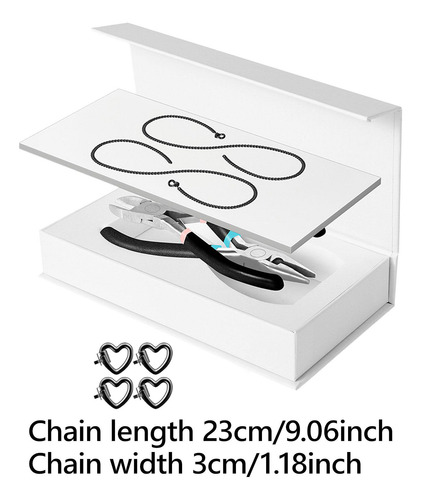 Kit De Pulsera Permanente Para Parejas, Regalos 1 Par Negro