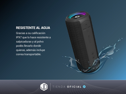Imagen 4 de 10 de Parlante Inalámbrico Portátil Bluetooth Jd E300 30w Rms Tws