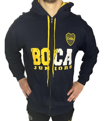 Campera Boca Juniors Estampada