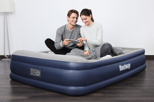 Colchón Inflable C Bomba De Aire Integrada Queen Size 67631
