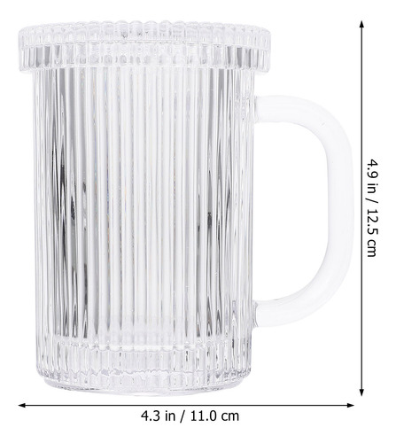 Taza Con Rayas De Vidrio, Tazas De Vidrio Con Diseño De Raya