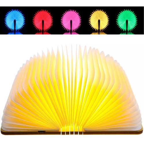 A Lámpara De Noche Plegable Con Luz Led De 5 Colores