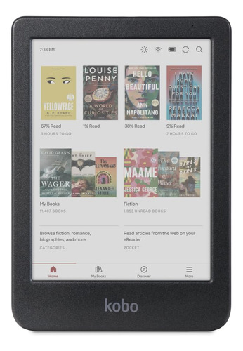 Ereader Kobo Clara Colour 6, Tinta Electrónica Sin Deslumbra