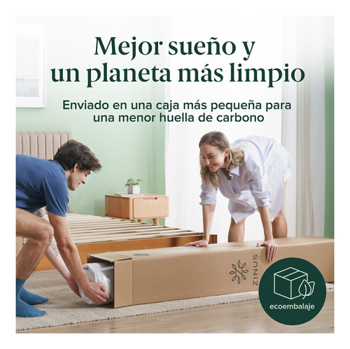 Cama Joseph Zinus Colchón Espuma 1.5 Plazas Long 25cms