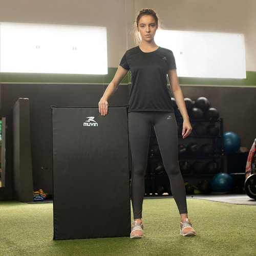 Muvin CNF-400 colchoneta de gimnasio profesional de espuma de alta densidad D80 95cm x 55cm x 3cm impermeable negro