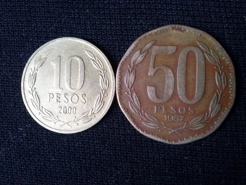 Moneda Chile 50 Pesos Bronce 1987 (c46)