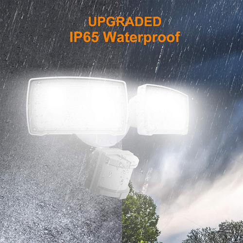 Led Motion Sensor Security Lights Outdoor, 30w 3200lm, 5500k