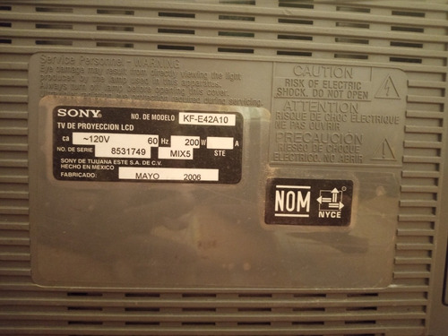 Imagen 3 de 10 de Tv Sony Wega 42