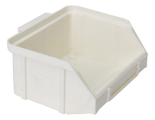 Kit 10 Caixa Bin Organizadora N°01 Cor Branco