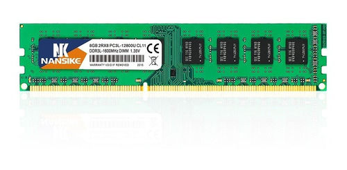 Memoria Ram Nansike Ddr3l-1600 Udimm 8 Gb Para Escritorio/pc