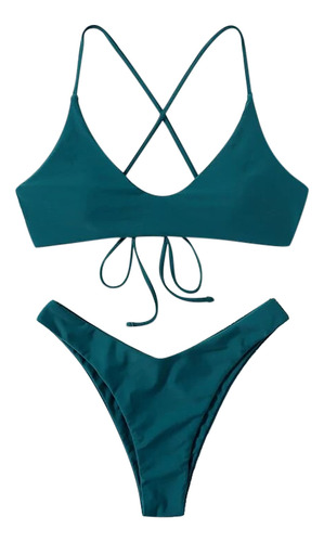 Bikini M Para Mujer Con Correa De Color Y Cintura Baja Con E