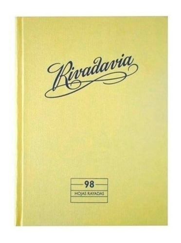 Cuaderno Rivadavia Tapa Dura Rayado Sin Forrar 98 Hojas!!
