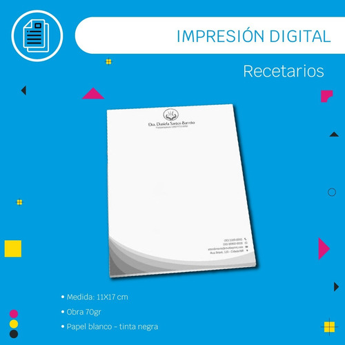 Imagen 1 de 1 de Recetarios X1000 Unidades
