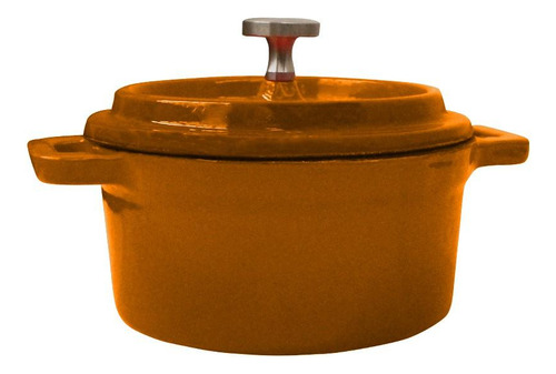 Mini Olla De Hierro 13x10x4.6 Cm Naranja Briva Ec1059n