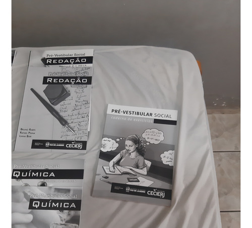 Kit Coleção De Livros Estudos Para Enem E Vestibulares Pré-vestibular Social Com Todas As Matérias Do Ensino Médio Módulo 1 E 2 Com Caderno De Exercícios