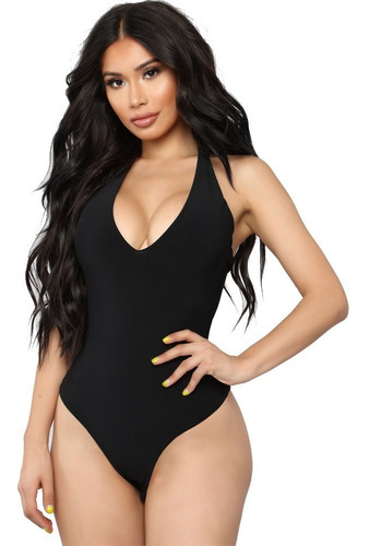 Body Suit Halter Con Control De Abdomen Efecto Faja