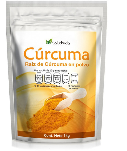 Imagen 1 de 3 de Curcuma De La India Premium En Polvo 1 Kg. Envío Dhl