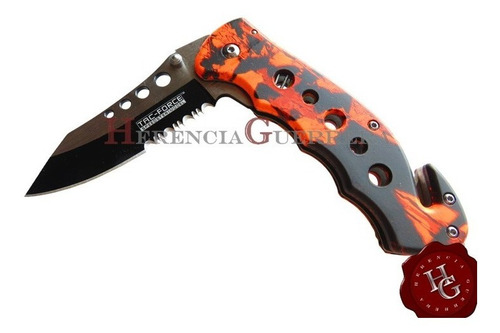 Imagen 5 de 7 de Cortapluma Tac Force Tf-498rc Tactica Rescate Inox Navaja