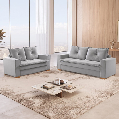 Conjunto Florianópolis 3x2 Lugares Veludo Wt