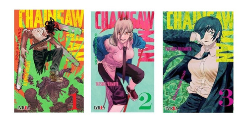 Pack 3 Mangas Chainsaw Man - Editorial Ivrea Argentina