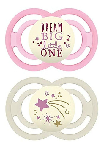 Mam Perfect Night 2 Piece Baby Pacifier Girl 6 Meses