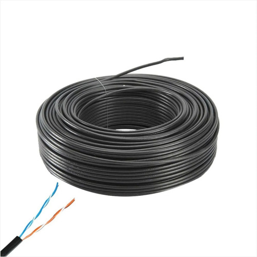 Imagen 3 de 7 de Cable Rollo Utp 2 Par 100mts 100m Exterior Cat 5e Red Cctv