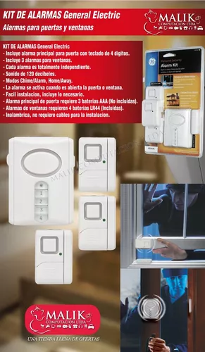Kit De 4 Alarmas Para Puertas Y Ventanas General Electric