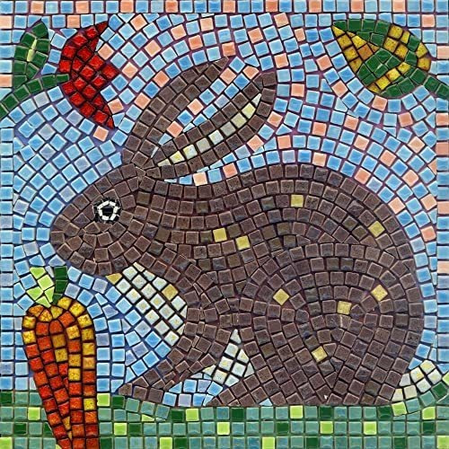 Kit De Arte Mosaico Cuadrado 7 Pulgadas 20cm Conejo
