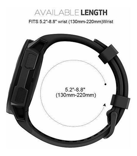 2 Mallas De Silicona Garmin Instinct 2/ Solar/ Tactical _y