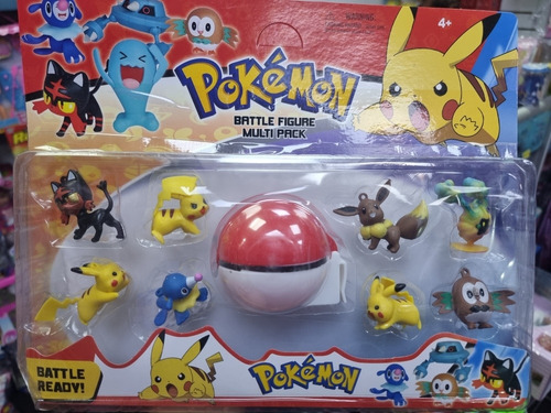 Set De Figuras Pokemon Con Pokebola 