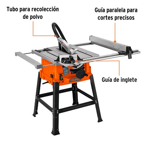 Sierra De Mesa 10'', 2-1/2 Hp (1900 W), Con Base, Truper