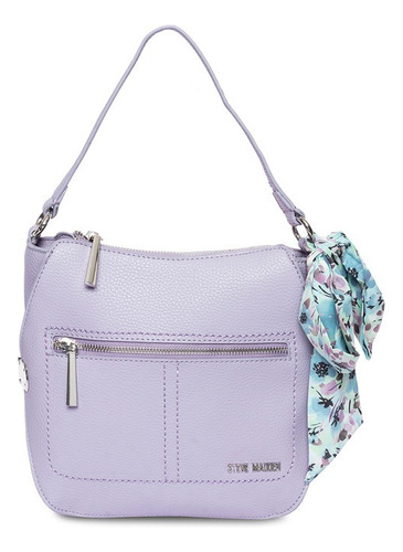 Bolsa Bjulieta Steve Madden Para Dama Acabado de los herrajes Niquel Color Lavanda Color de la correa de hombro Lavanda Diseño de la tela Liso