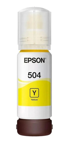 Botella De Tinta Epson T504 Amarillo 70ml Dye, T504420-al