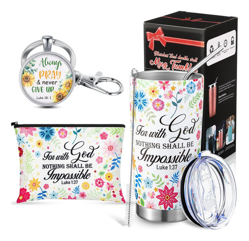 Thinkday Juego De Regalos Cristianos Para Mujeres, Vaso Reli
