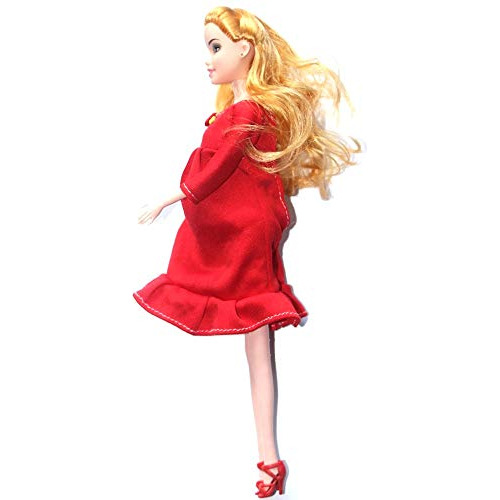 Muñeca Embarazada Real Roja Que Tiene Un Bebé Barriga...