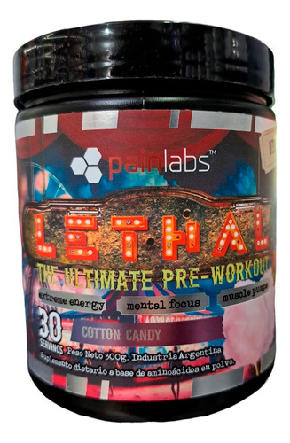 Pre Workout Lethal Painlabs X 300grs Maxima Energía 