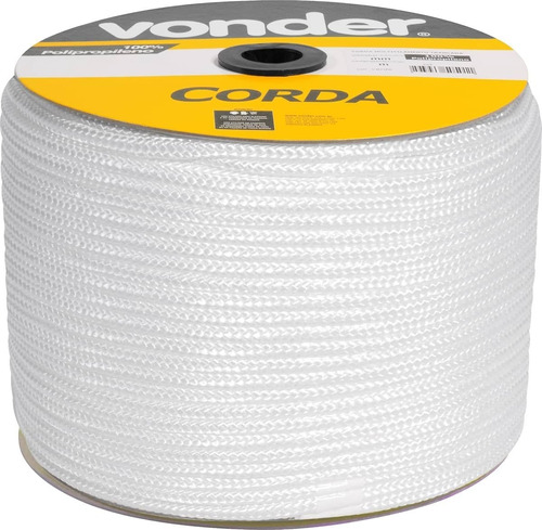 Corda Multifilamento Trançada 10mmx190m Vonder Branco