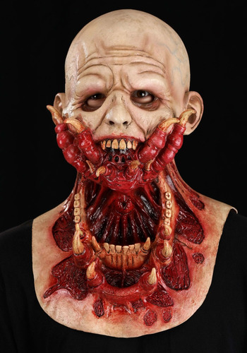Máscara Demonio Monstruo Deluxe Terror Disfraz Halloween Color Nude