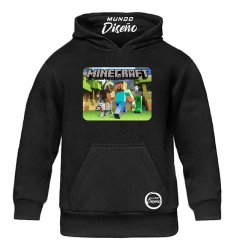 Poleron De Niño Cerrado Con Capucha Minecraft Transfer