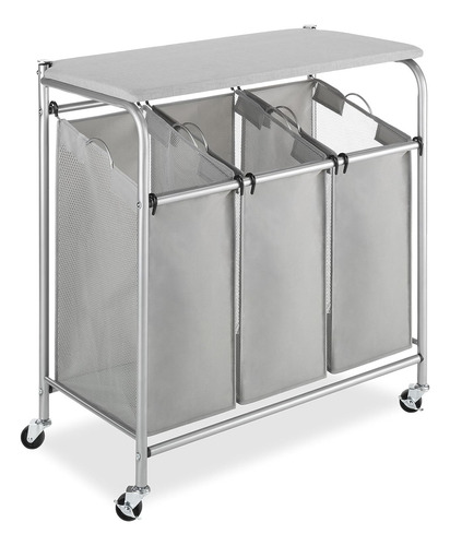 Whitmor Sorter Triple Con Mesa Plegable, 18.13 X 32.5 X 33.3