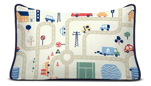 Fronha Avulsa Estampada Com Debrum Auto Pista Fio Egípcio