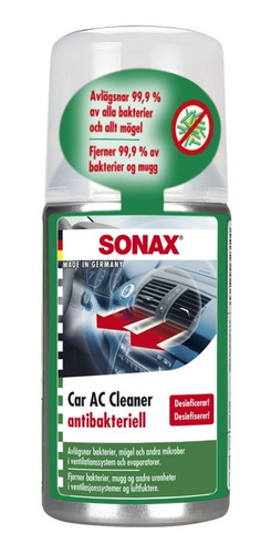 Sonax A/c Limpio - Antibacteriano Para Aire Acondicionado