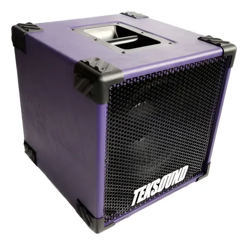Caixa 1x12 Teksound C/ Driver Para Baixo 370w Rms Acab Esp