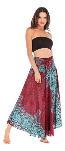Falda De Mujer Larga Hippie Bohemia Gitana Floral Printin 75
