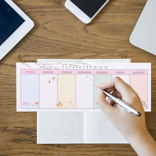 Miniblocs De Notas Week Sticky Notes Memorandum, 4 Unidades